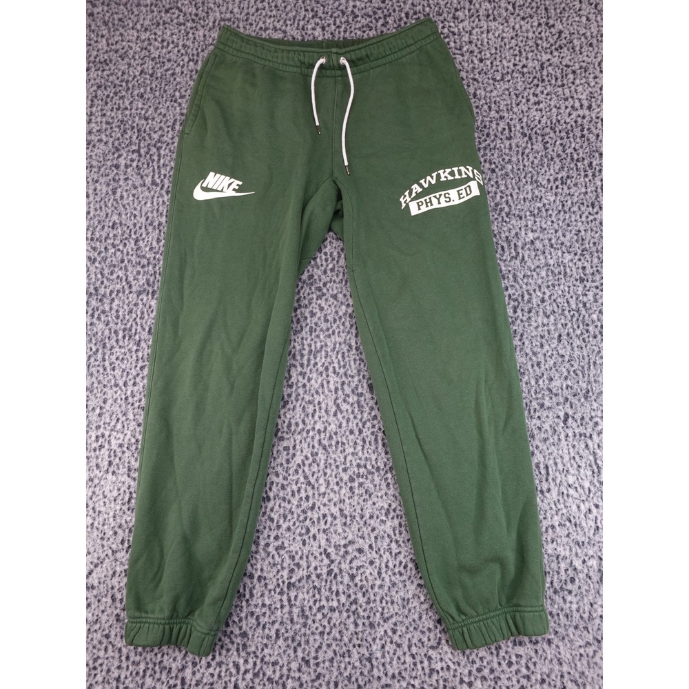 Nike Stranger‎ Things Sweatpants Mens M Green Hawkins High School CQ3656-323